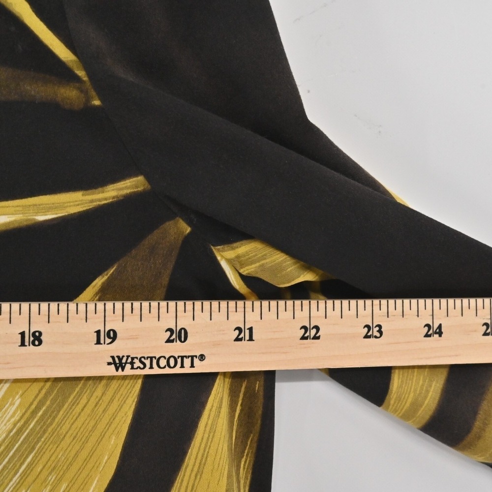 Linda Allard Ellen Tracy Tropical Blazer Womens Size 4 Black Gold Cotton Belted - Picture 4 of 16